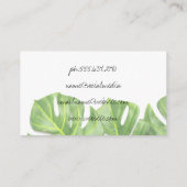 Carte De Visite Feuilles tropicaux | Feuilles Monstera (Dos)