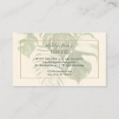 Carte De Visite Feuilles tropicaux modernes (Dos)