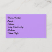 Carte De Visite Feuilles turquoise Bokeh (Dos)