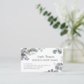Carte De Visite Feuilles vertes d'eucalyptus (Debout devant)
