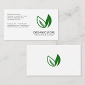 Carte De Visite Feuilles verts (Devant / Derrière)