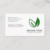 Carte De Visite Feuilles verts (Devant)