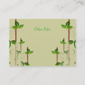 Carte De Visite Feuilles verts (Dos)