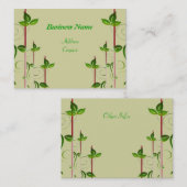 Carte De Visite Feuilles verts (Devant / Derrière)