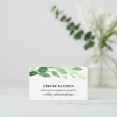 Carte De Visite Feuilles verts (Debout devant)