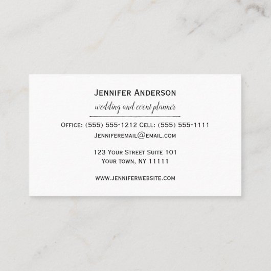 Carte De Visite Feuilles verts (Dos)