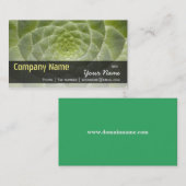 Carte De Visite Feuilles verts Aeonium Tabuliforme Modèle d'entrep (Devant / Derrière)