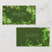Carte De Visite Feuilles verts de printemps (Devant / Derrière)