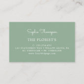 Carte De Visite Feuilles verts d'Eucalyptus (Dos)