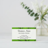 Carte De Visite Feuilles verts, Feuille, Plante, fleuriste, Boutiq (Debout devant)