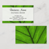 Carte De Visite Feuilles verts, Feuille, Plante, fleuriste, Boutiq (Devant / Derrière)