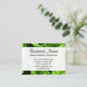 Carte De Visite Feuilles verts, Feuille, Plante, fleuriste, Boutiq (Debout devant)