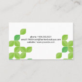 Carte De Visite Feuilles verts illustratifs (Dos)