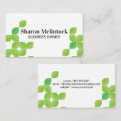 Carte De Visite Feuilles verts illustratifs (Devant / Derrière)