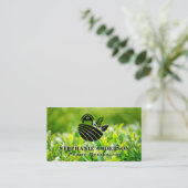 Carte De Visite Feuilles verts | Logo de la ferme (Debout devant)