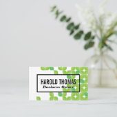 Carte De Visite Feuilles verts | Motif naturel (Debout devant)