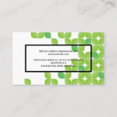 Carte De Visite Feuilles verts | Motif naturel (Dos)