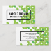Carte De Visite Feuilles verts | Motif naturel (Devant / Derrière)