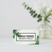 Carte De Visite Feuilles verts | Nature | Plante (Debout devant)