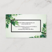 Carte De Visite Feuilles verts | Nature | Plante (Dos)