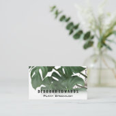 Carte De Visite Feuilles verts tropicaux | Monstera (Debout devant)