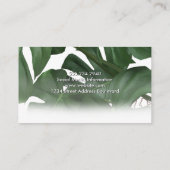 Carte De Visite Feuilles verts tropicaux | Monstera (Dos)