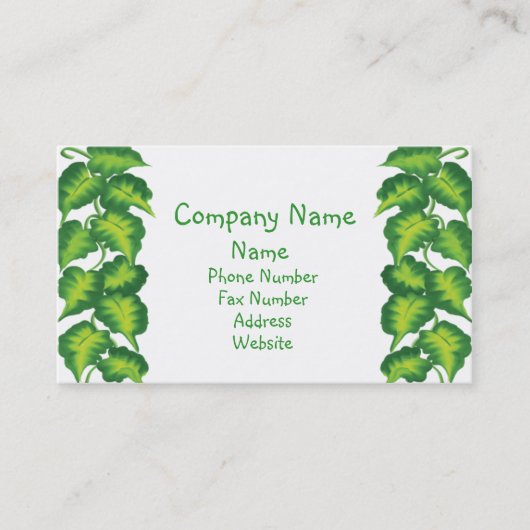 Carte de visite feuillu (Devant)