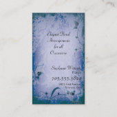 Carte de visite feuillu de remous de fleuriste (Dos)