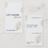 Carte de visite feuillu moderne (Devant / Derrière)