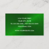 Carte De Visite Feutre en métal brossé vert (Dos)