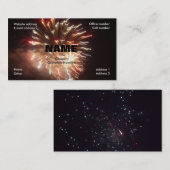 Carte De Visite Feux d'artifice (Devant / Derrière)