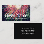 Carte de visite Feux d'artifice (Devant / Derrière)