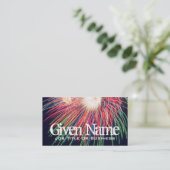 Carte de visite Feux d'artifice (Debout devant)