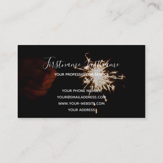 Carte De Visite feux d'artifice Abstrait pluie longue exposition b (Dos)