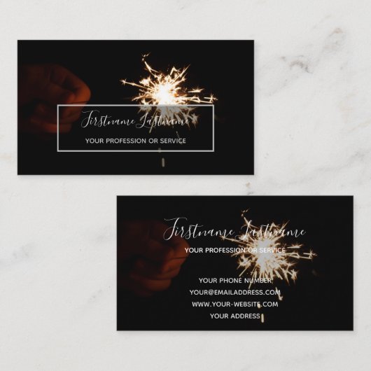 Carte De Visite feux d'artifice Abstrait pluie longue exposition b (Devant / Derrière)