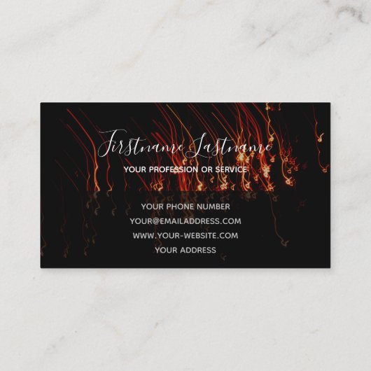 Carte De Visite feux d'artifice Abstrait pluie longue exposition b (Dos)