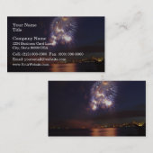 Carte De Visite Feux d'artifice au-dessus de l'eau (Devant / Derrière)