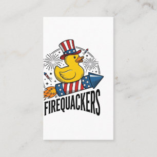 Carte De Visite Feux d'artifice Canard Patriotique Conception de c