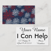 Carte De Visite Feux d'artifice de patriote (Devant / Derrière)