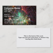 Carte De Visite Feux d'artifice intenses (Devant / Derrière)