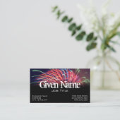 Carte De Visite Feux d'artifice noirs (Debout devant)
