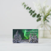 Carte De Visite Feux nordiques en hiver (Debout devant)