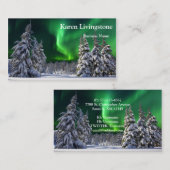 Carte De Visite Feux nordiques en hiver (Devant / Derrière)