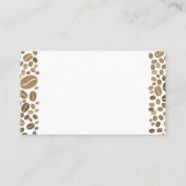 Carte De Visite Fèves de café (Dos)