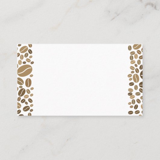 Carte De Visite Fèves de café (Dos)