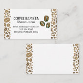 Carte De Visite Fèves de café (Devant / Derrière)