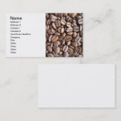 Carte De Visite Fèves de café (Devant / Derrière)