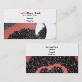 Carte De Visite Fèves de café (Devant / Derrière)