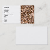 Carte De Visite Fèves de café (Devant / Derrière)