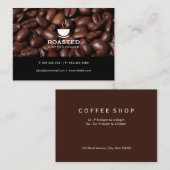 Carte De Visite Fèves de café (Devant / Derrière)